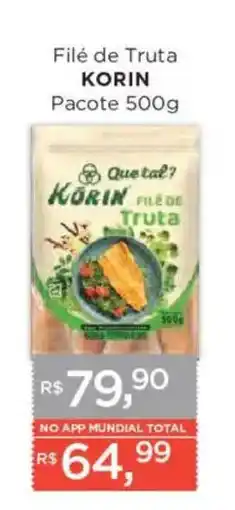 Supermercados Mundial Filé de Truta Korin oferta