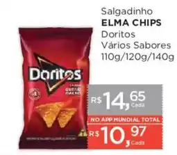 Supermercados Mundial Salgadinho elma chips doritos vários sabores oferta