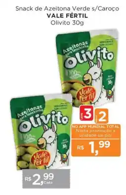 Supermercados Mundial Snack de Azeitona Verde s/Caroço oferta