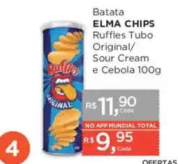 Supermercados Mundial Batata elma chips ruffles tubo original/ sour cream e cebola oferta