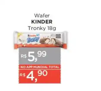 Supermercados Mundial Wafer kinder tronky oferta