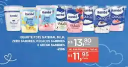 Supermercados Mundial Iogurte pote natural milk, zero sabores, pedaços sabores e grego sabores oferta