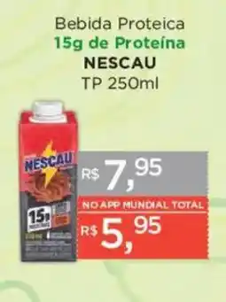 Supermercados Mundial Bebida proteica nescau oferta