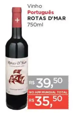 Supermercados Mundial Vinho Português Rotas D'Mar oferta