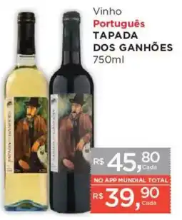 Supermercados Mundial Vinho Português Tapada dos Ganhões oferta