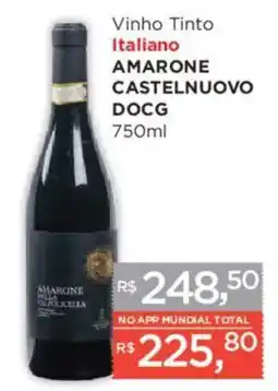 Supermercados Mundial Vinho tinto italiano amarone castelnuovo docg oferta