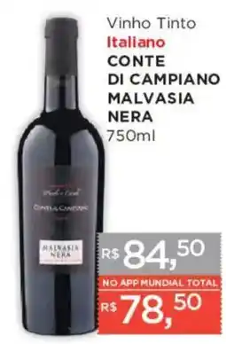 Supermercados Mundial Vinho Tinto Italiano Conte Di Campiano Malvasia Nera oferta