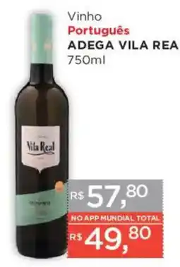 Supermercados Mundial Vinho Português Adega Vila Rea oferta