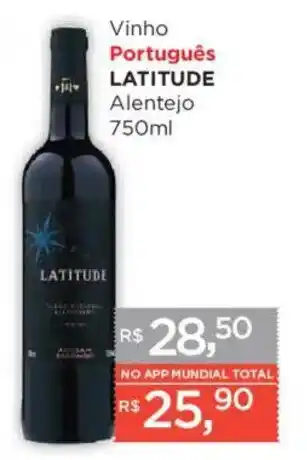Supermercados Mundial Vinho Português Latitude oferta