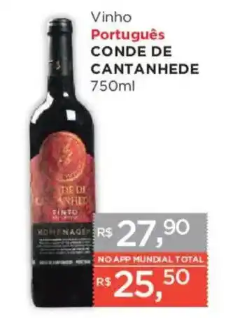 Supermercados Mundial Vinho Português Conde de Cantanhede oferta