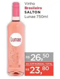 Supermercados Mundial Vinho brasileiro salton lunae oferta