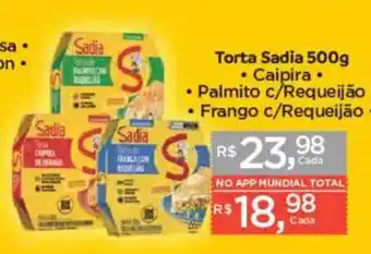 Supermercados Mundial Torta sadia oferta