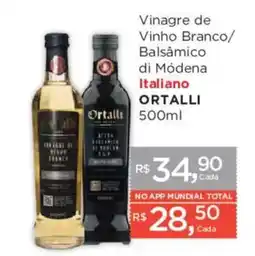 Supermercados Mundial Vinagre de Vinho Branco/ Balsâmico di Módena Italiano Ortalli oferta