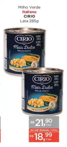 Supermercados Mundial Milho verde italiano oferta