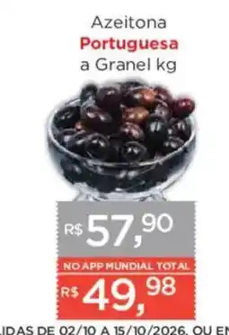 Supermercados Mundial Azeitona Portuguesa a Granel oferta