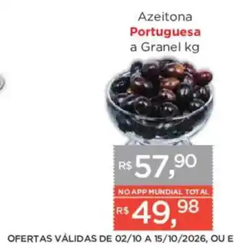 Supermercados Mundial Azeitona Portuguesa a Granel kg oferta