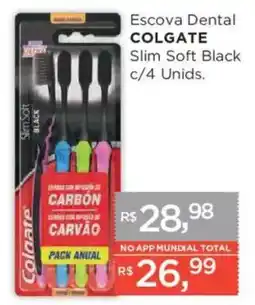 Supermercados Mundial Escova Dental Colgate Slim Soft Black oferta