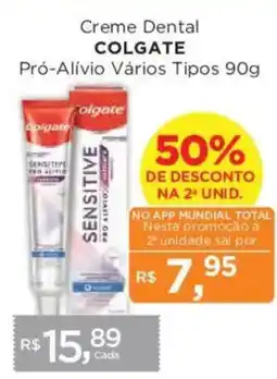 Supermercados Mundial Creme Dental Colgate Pró-Alívio Vários Tipos oferta