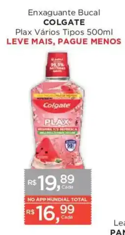Supermercados Mundial Enxaguante Bucal Colgate Plax Vários Tipos oferta