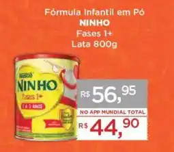 Supermercados Mundial Fórmula infantil em pó ninho fases 1+ oferta