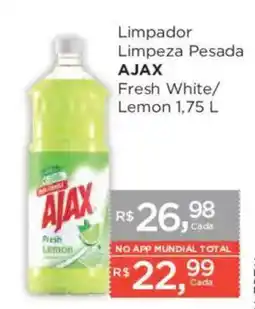 Supermercados Mundial Limpador Limpeza Pesada Ajax Fresh White/ Lemon oferta