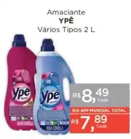 Supermercados Mundial Amaciantes ypê vários tipos oferta