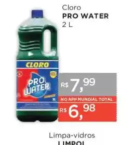 Supermercados Mundial Cloro pro water oferta