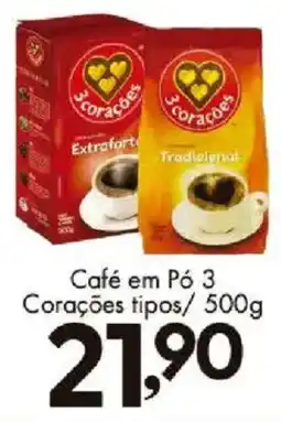 Confiança Supermercados Café em Pó 3 Corações tipos oferta