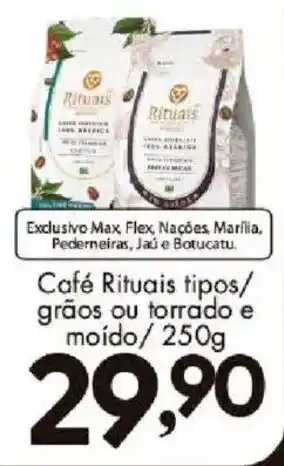 Confiança Supermercados Café rituais tipos/ grãos ou torrado e moído oferta