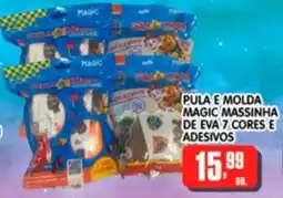 Higa's Supermercado Pula e molda magic massinha de eva 7 cores e adesivos oferta