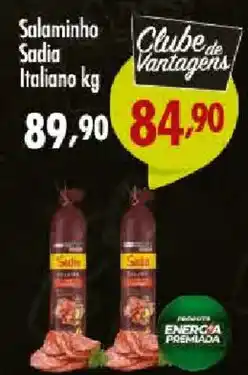 Confiança Supermercados Salaminho Sadia Italiano kg oferta