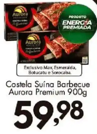 Confiança Supermercados Costela Suína Barbecue Aurora Premium oferta