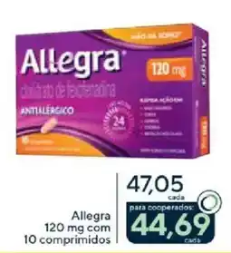 Drogaria Coop Allegra 120 mg com 10 comprimidos oferta