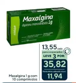 Drogaria Coop Maxalgina dipirona monoidratada 1g oferta