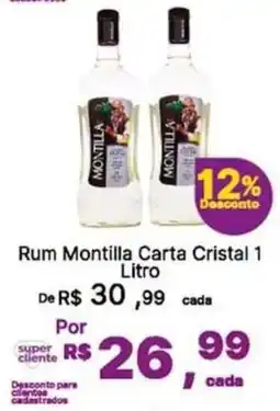 Super Lagoa Rum Montilla Carta Cristal oferta