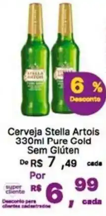 Super Lagoa Cerveja Stella Artois Pure Gold Sem Glúten oferta