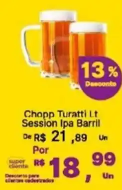 Super Lagoa Chopp Turatti Lt Session Ipa Barril oferta