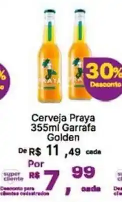 Super Lagoa Cerveja Praya Garrafa Golden oferta