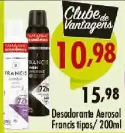 Confiança Supermercados Desodorante Aerosol Francis tipos oferta