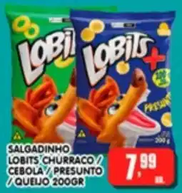 Higa's Supermercado Salgadinho lobits churraco / cebola / presunto / queijo oferta