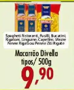 Confiança Supermercados Macarrão Divella tipos oferta
