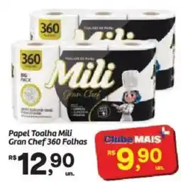 Fort Atacadista Papel toalha mili gran chef 360 folhas oferta