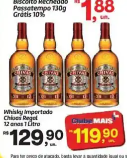 Fort Atacadista Whisky importado chivas regal 12 anos 1 litro oferta