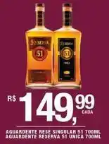 DB Supermercados Reserva - aguardente rese singular 51 700ml aguardente 51 unica 700ml oferta