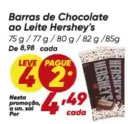 Dia Hershey´s - barras de chocolate ao leite oferta