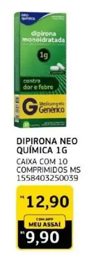 Assaí Atacadista Dipirona neo química 1g oferta