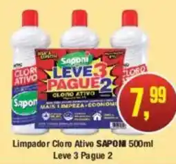 Redeconomia Limpador Cloro Ativo SAPON 500ml oferta