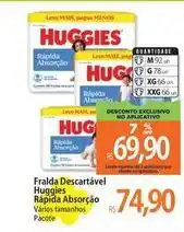 Atacadão Huggies - fralda descartável rúpida oferta