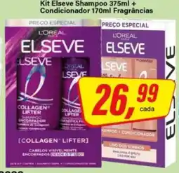 Rede Supermarket Kit Elseve Shampoo 375ml + Condicionador 170ml Fragrâncias oferta