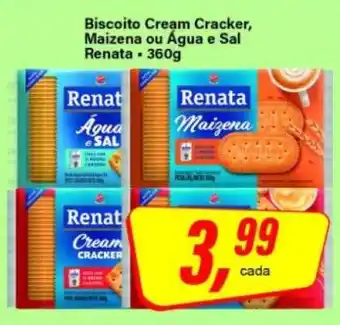 Rede Supermarket Biscoito Cream Cracker, Maizena ou Água e Sal Renata oferta